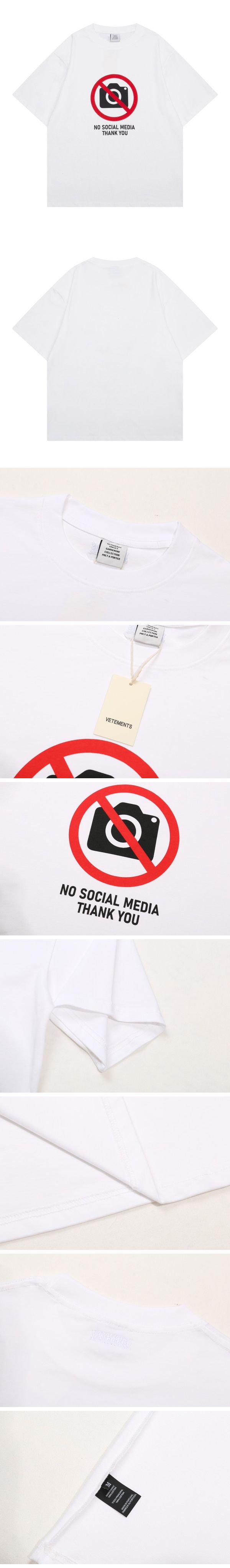 Vetements No Social Media Thank You Tee ヴェトモン ノー ソーシャルメディア Tシャツ