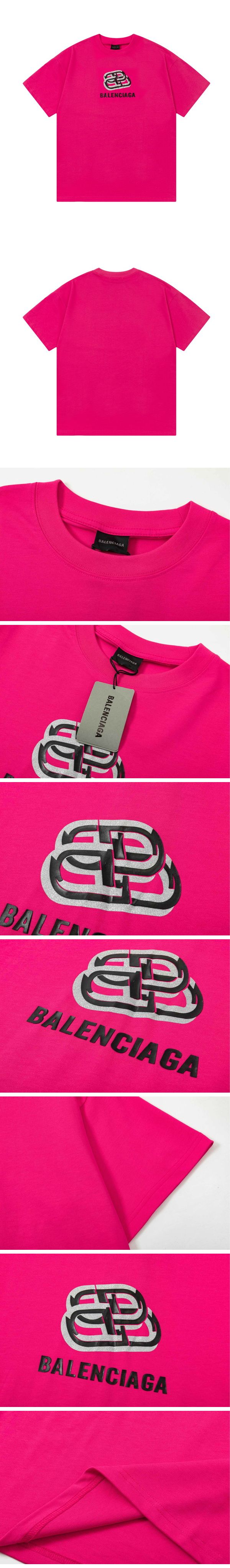 Balenciaga 3D BB Logo Tee バレンシアガ 3D BB ロゴ Tシャツ ピンク
