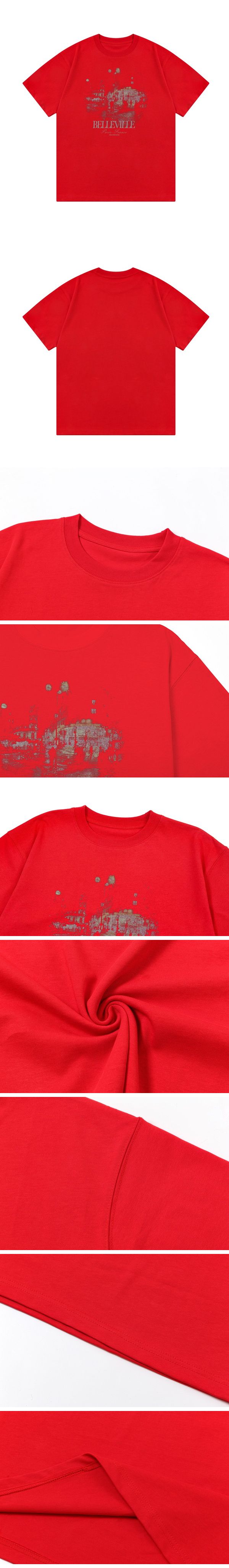 Balenciaga Belleville Print Tee バレンシアガ ベルビル プリント Tシャツ レッド