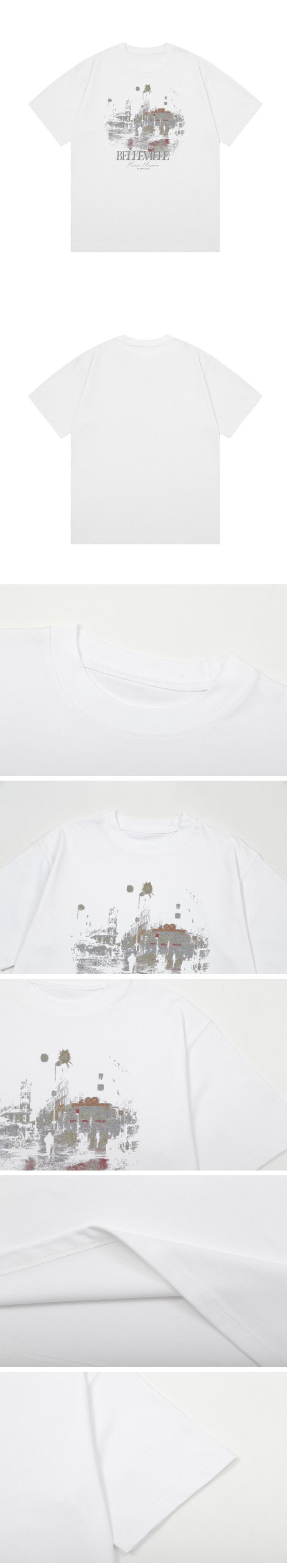 Balenciaga Belleville Print Tee バレンシアガ ベルビル プリント Tシャツ ホワイト
