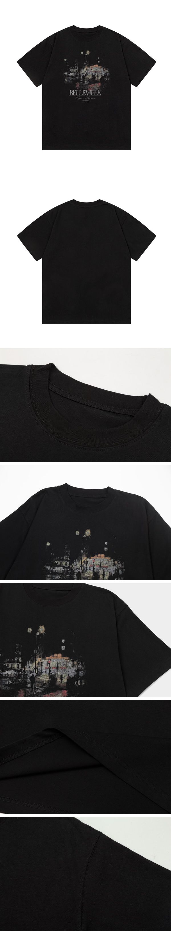 Balenciaga Belleville Print Tee バレンシアガ ベルビル プリント Tシャツ ブラック