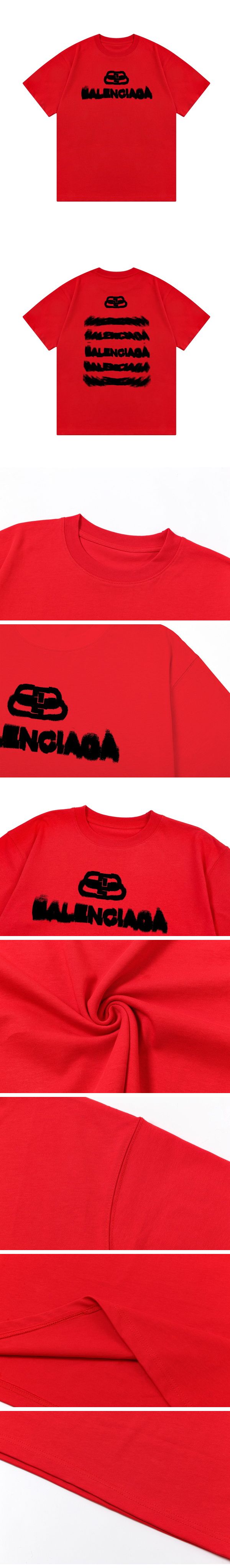Balenciaga BB Graphic Logo Tee バレンシアガ BB グラフィック ロゴ Tシャツ レッド