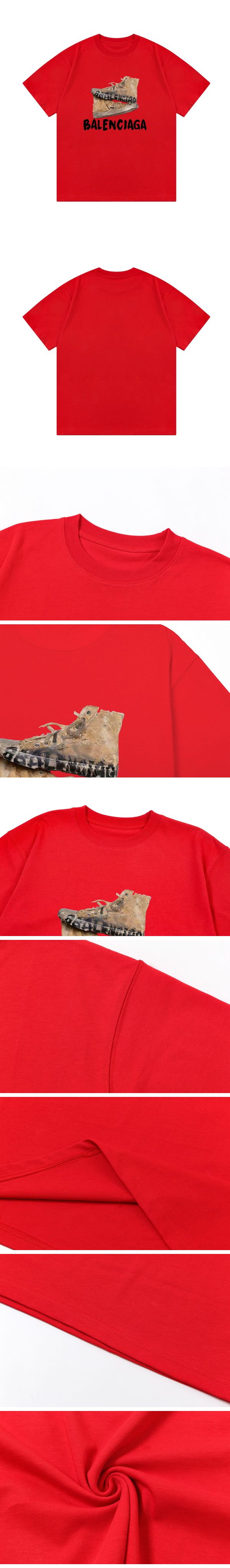 Balenciaga Shoes Print Tee バレンシアガ シューズ プリント Tシャツ レッド