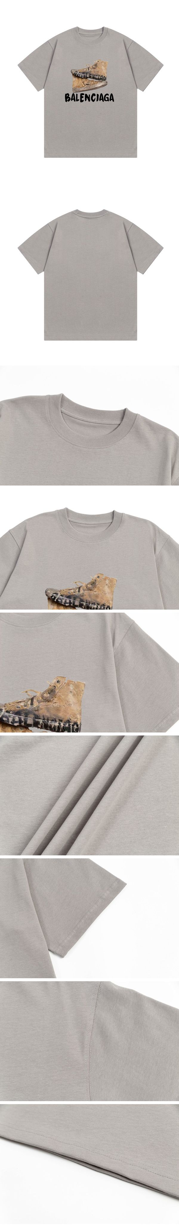 Balenciaga Shoes Print Tee バレンシアガ シューズ プリント Tシャツ グレー