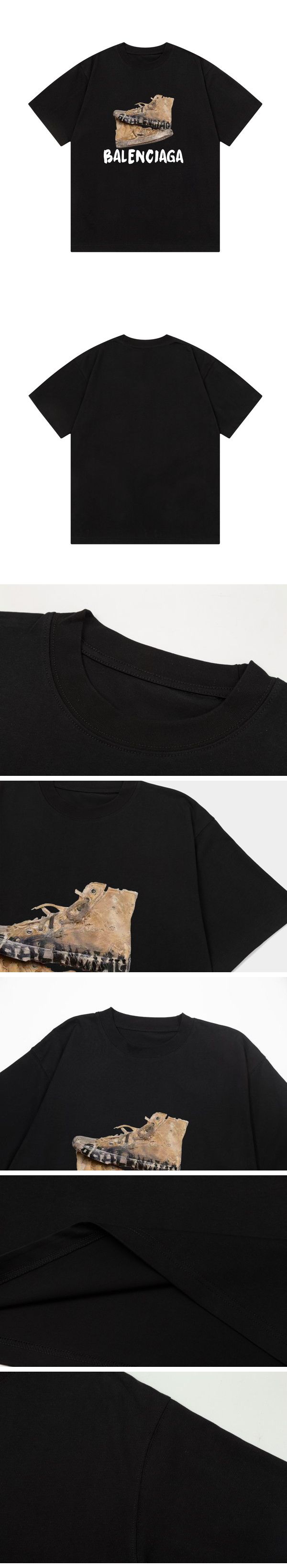 Balenciaga Shoes Print Tee バレンシアガ シューズ プリント Tシャツ ブラック