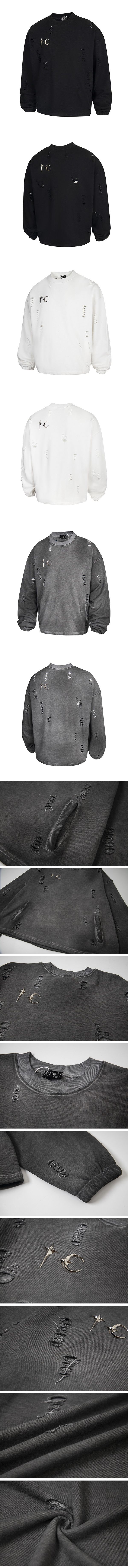 THUG CLUB Damage Sweat サグクラブ ダメージ スウェット