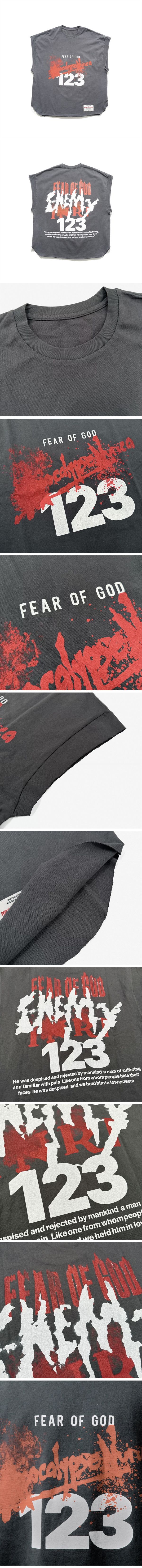 RRR123 x Fear of God INRI Cut Off Tee アールアールアール123 x フィアオブゴッド INRI カット オブ Tシャツ