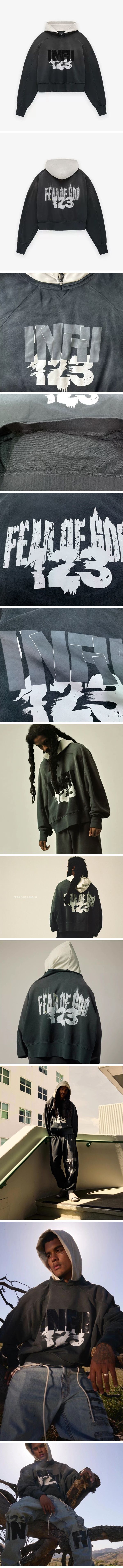 RRR123 x Fear of God INRI Sweat Parker アールアールアール123 x フィアオブゴッド INRI スウェット パーカー