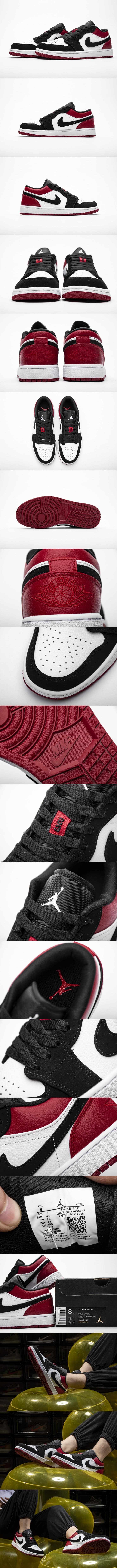 Nike Air Jordan 1 Low Black Toe 553558-116 ナイキ エアジョーダン１ ロウ ブラックトウ