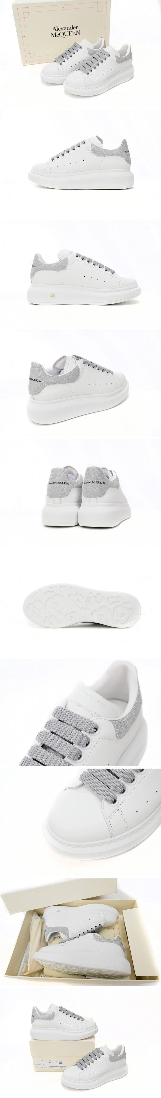 Alexander McQueen Oversized Sneaker White/Glitter Silver アレキサンダーマックイーン オーバーサイズド スニーカー ホワイト/グリッターシルバー