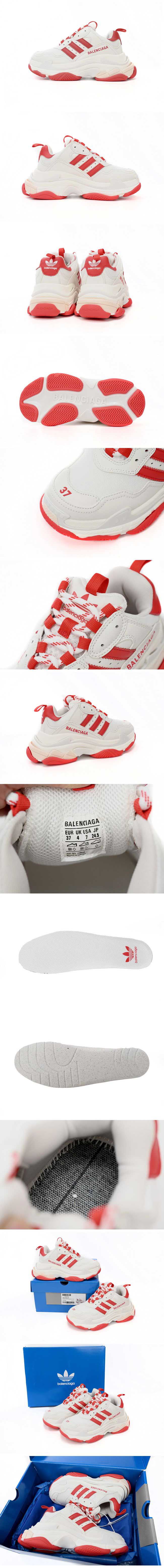 Adidas x Balenciaga Triple S White/Red アディダス x バレンシアガ トリプルエス ホワイト/レッド