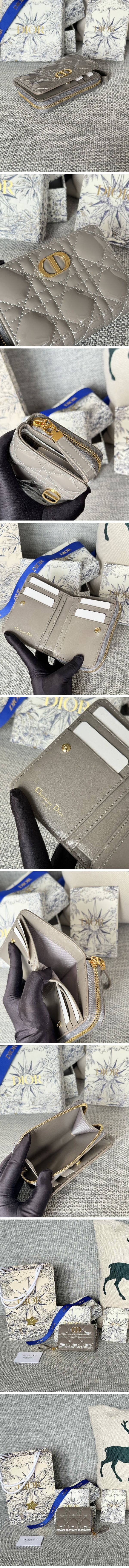Dior Caro Zip Wallet ディオール カロ ジップ ウォレット モカ N級