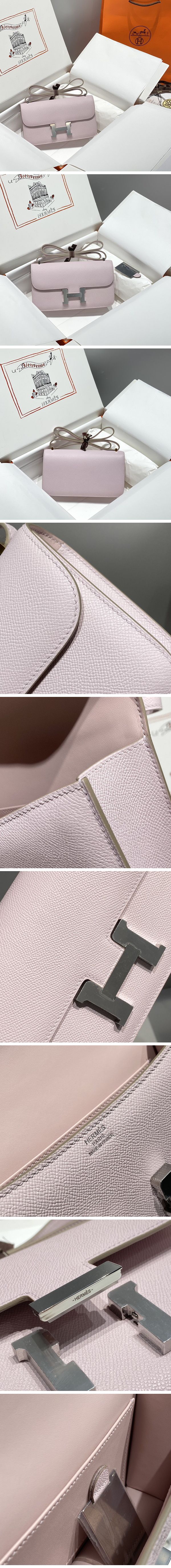 Hermes Constance Shoulder Bag エルメス コンスタンス ショルダーバッグ シルバー ピンク N級