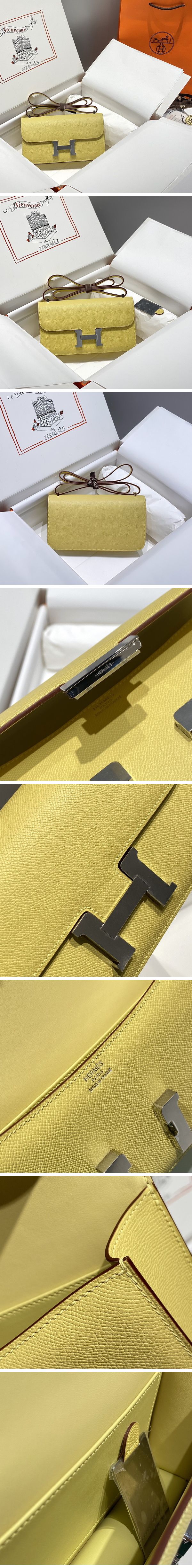 Hermes Constance Shoulder Bag エルメス コンスタンス ショルダーバッグ シルバー マスタード N級