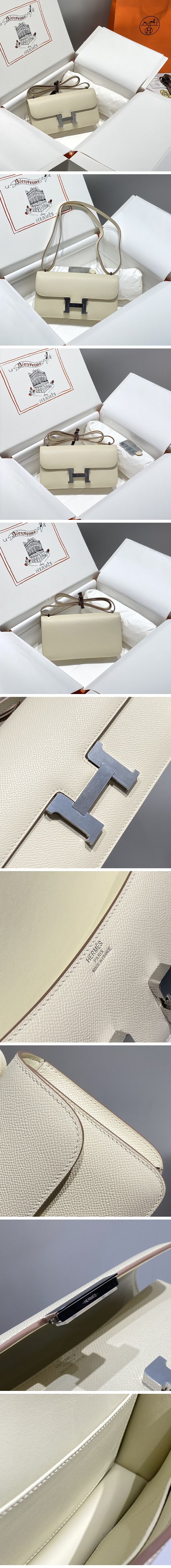 Hermes Constance Shoulder Bag エルメス コンスタンス ショルダーバッグ シルバー ホワイト N級