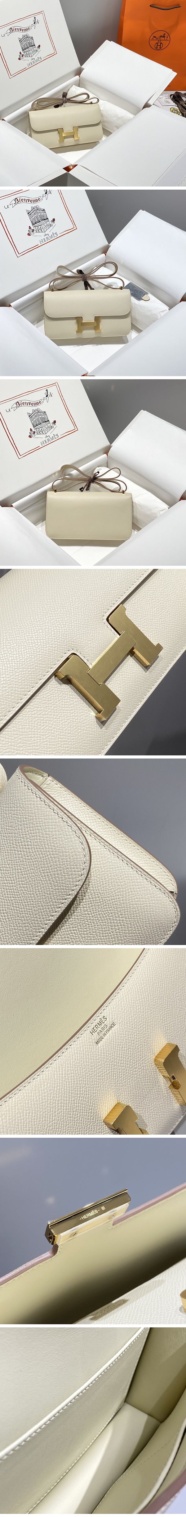 Hermes Constance Shoulder Bag エルメス コンスタンス ショルダーバッグ ゴールド ホワイト N級