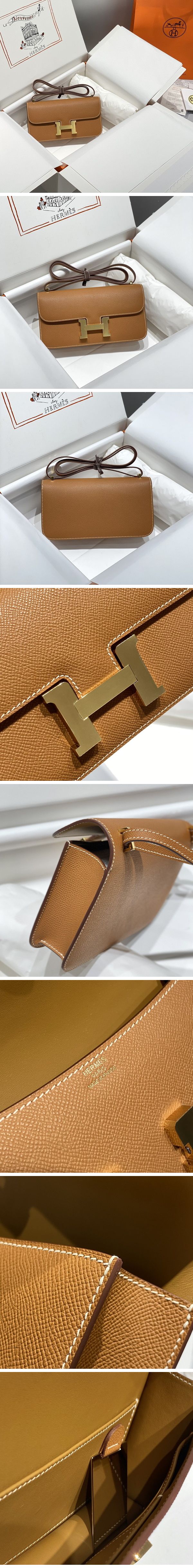Hermes Constance Shoulder Bag エルメス コンスタンス ショルダーバッグ ゴールド ブラウン N級