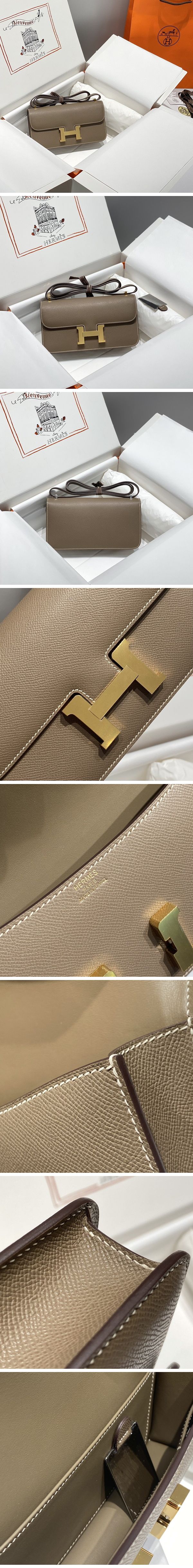 Hermes Constance Shoulder Bag エルメス コンスタンス ショルダーバッグ ゴールド モカ N級