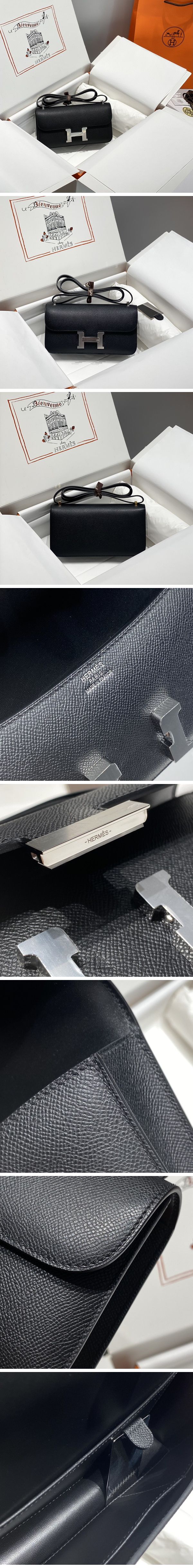 Hermes Constance Shoulder Bag エルメス コンスタンス ショルダーバッグ シルバー ブラック N級