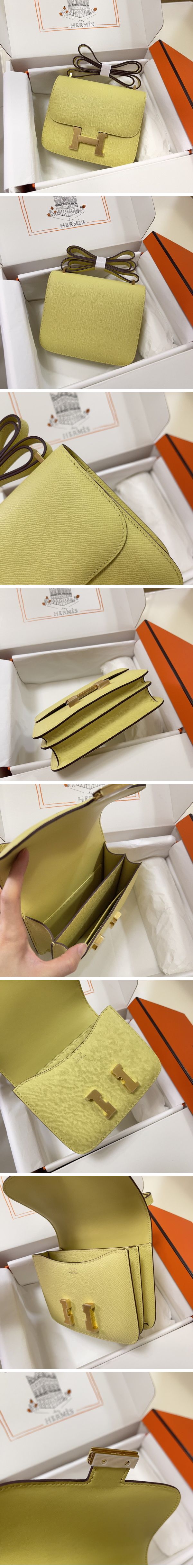 Hermes Constance Mini Shoulder Bag エルメス コンスタンス ミニ ショルダーバッグ ゴールド イエロー N級