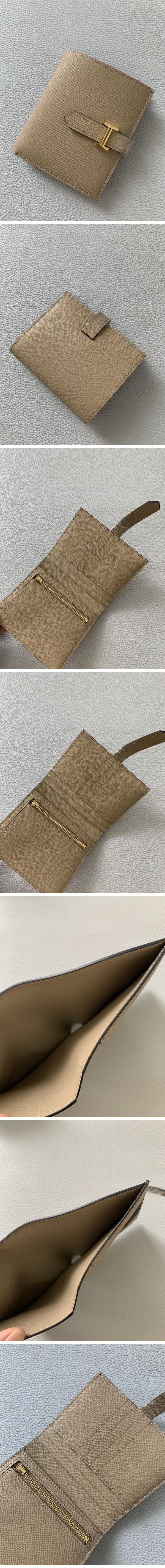 Hermes Bearn Compact Wallet エルメス べアン コンパクト ウォレット モカ N級