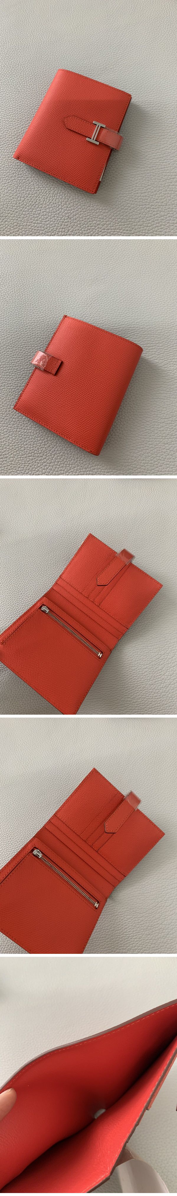 Hermes Bearn Compact Wallet エルメス べアン コンパクト ウォレット オレンジ N級