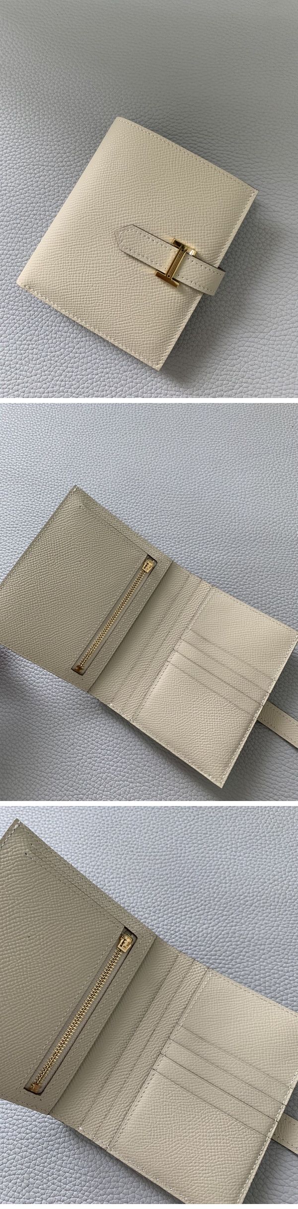 Hermes Bearn Compact Wallet エルメス べアン コンパクト ウォレット ホワイト N級
