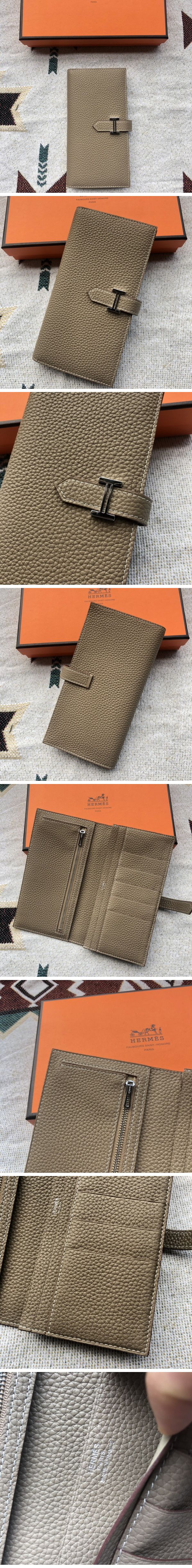 Hermes Bearn Long Wallet エルメス べアン ロング ウォレット モカ N級