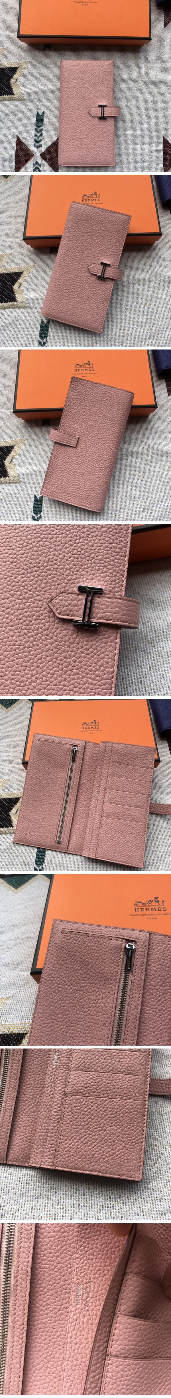 Hermes Bearn Long Wallet エルメス べアン ロング ウォレット ローズサクラ N級
