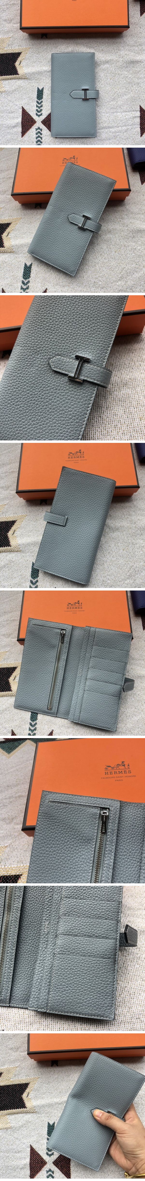 Hermes Bearn Long Wallet エルメス べアン ロング ウォレット ブルーラン N級