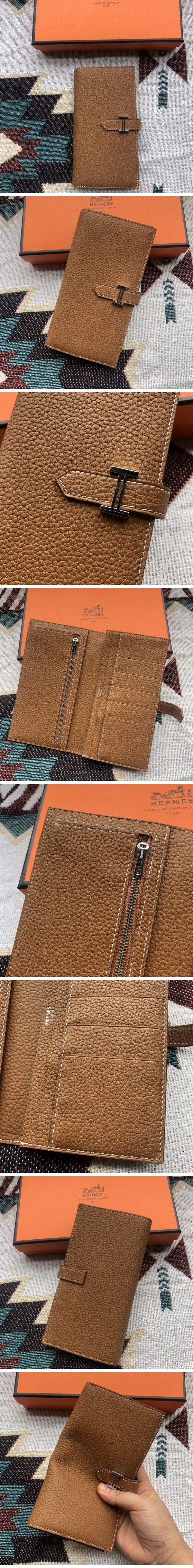 Hermes Bearn Long Wallet エルメス べアン ロング ウォレット ブラウン N級