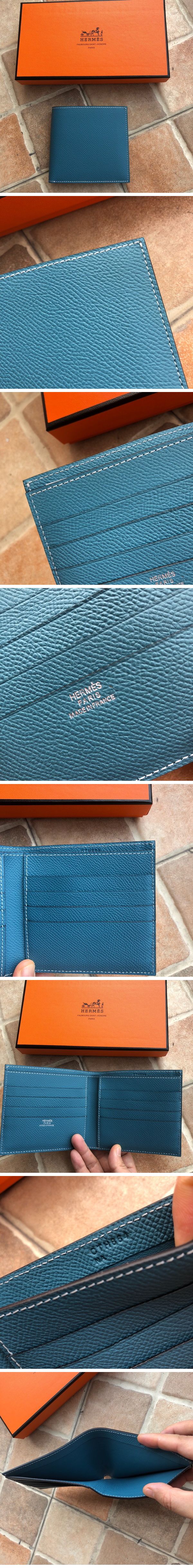Hermes Mc2 Compact Wallet エルメス Mc2 コンパクト ウォレット ブルー N級