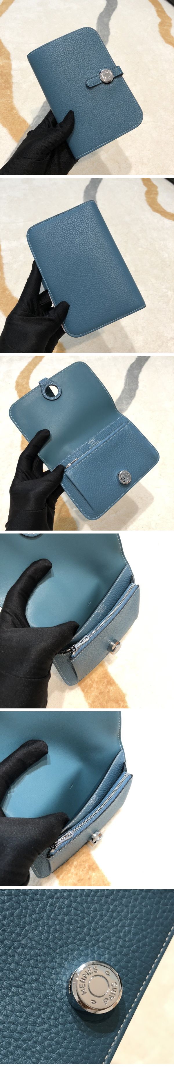Hermes Dogon Wallet エルメス ドゴン ウォレット ブルー N級