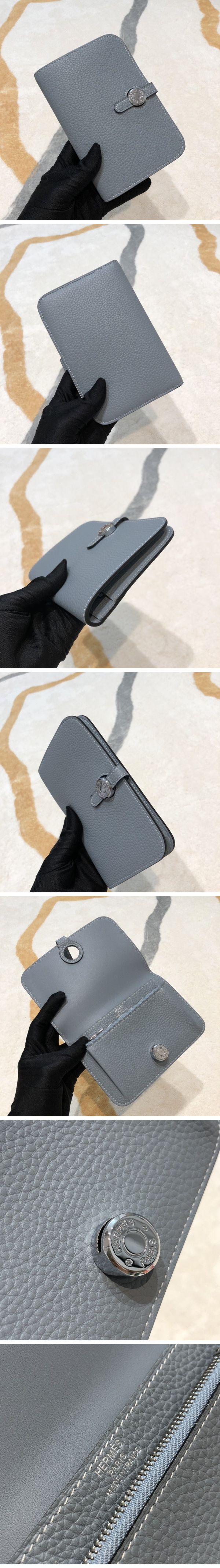 Hermes Dogon Wallet エルメス ドゴン ウォレット グレー N級