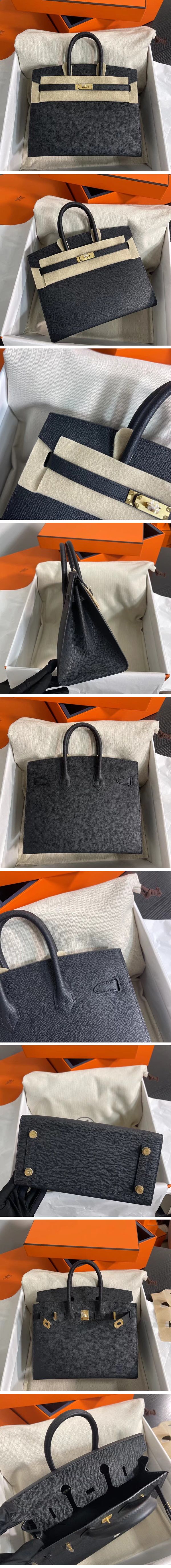 Hermes Birkin Sellier Hand Bag エルメス バーキン セリエ ゴールド ダーク ブラック