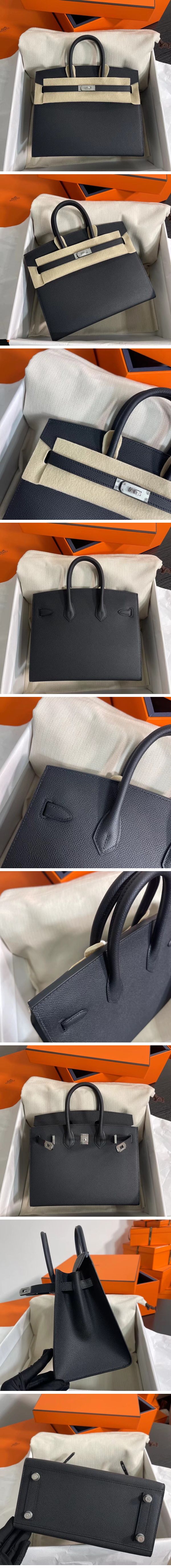 Hermes Birkin Sellier Hand Bag エルメス バーキン セリエ シルバー ダーク ブラック