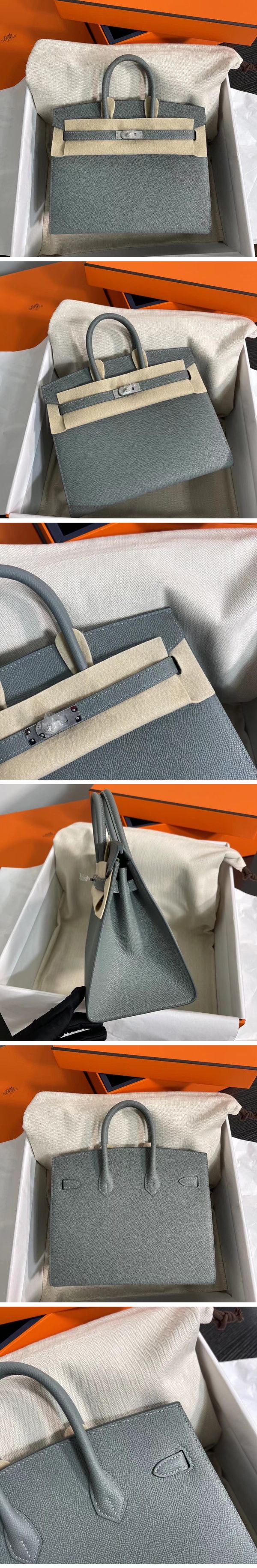 Hermes Birkin Sellier Hand Bag エルメス バーキン セリエ シルバー ダーク グレー