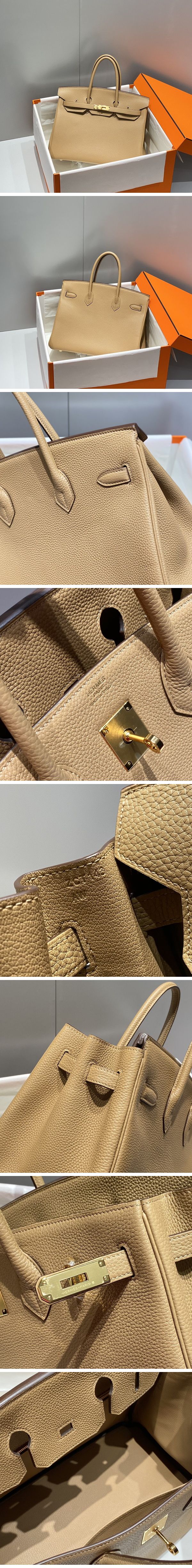 Hermes Birkin Sellier Hand Bag エルメス バーキン セリエ ゴールド ダーク ベージュ
