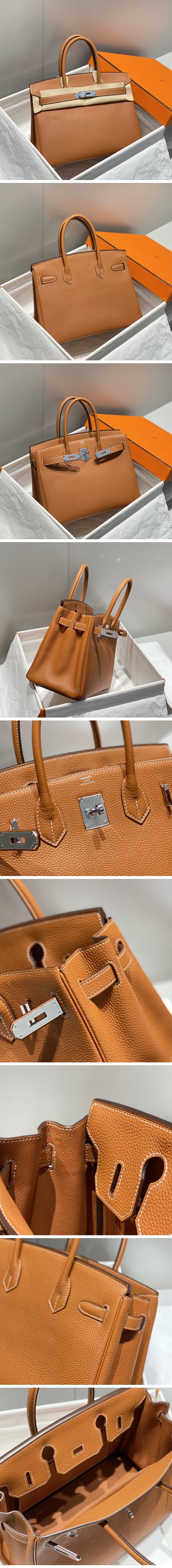 Hermes Birkin Sellier Hand Bag エルメス バーキン セリエ シルバー ダーク オレンジ