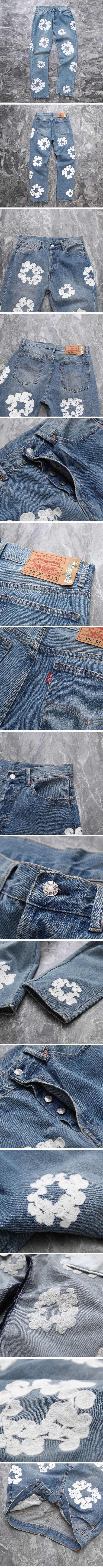 Denim Tears x Levi's 501 Cotton Reese Jeans Light Wash デニムティアーズ × リーバイス コットン・リースジーンズ ライトウォッシュ【※刺繍リース】
