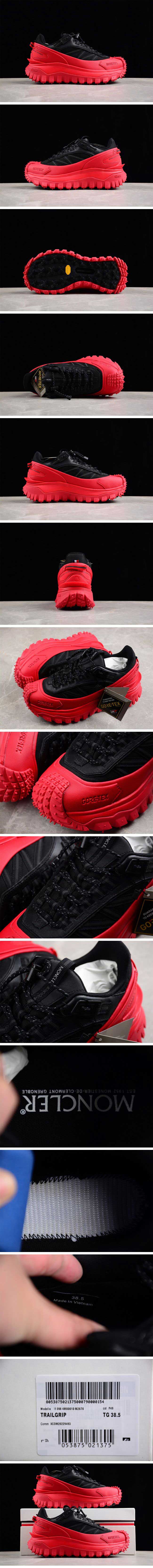 Moncler Grenoble Trailgrip GTX Black/Red モンクレール グレノーブル トレイルグリップ ゴアテックス スニーカー ブラック/レッド