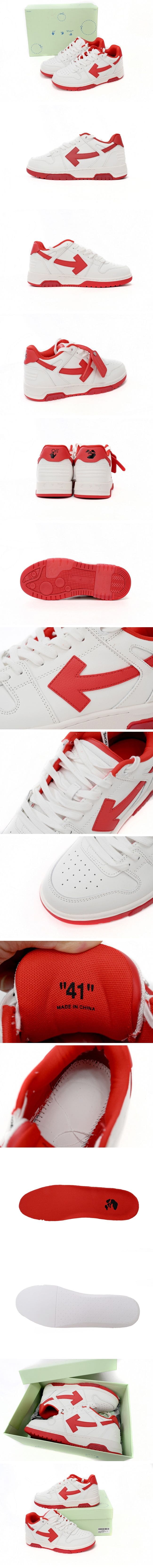 OFF-WHITE Out Of Office OOO Low Tops White/Red オフホワイト アウト オブ オフィス ホワイト/レッド