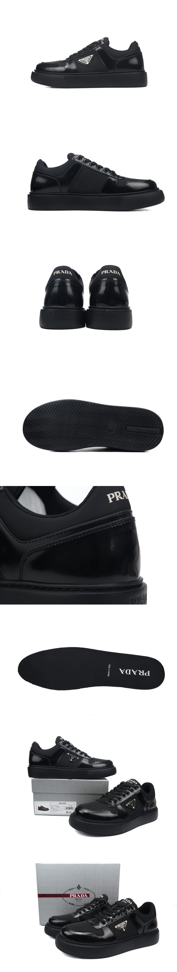 Prada Downtown Leather Sneaker プラダ ダウンタウン レザー スニーカー ブラック