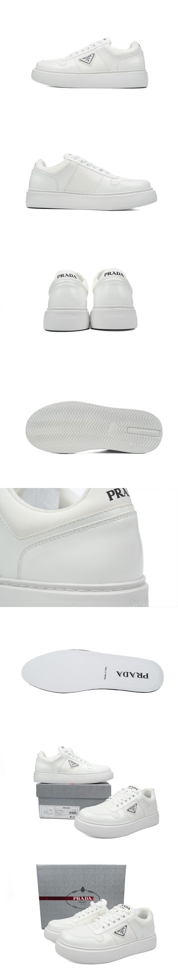 Prada Downtown Leather Sneaker プラダ ダウンタウン レザー スニーカー ホワイト