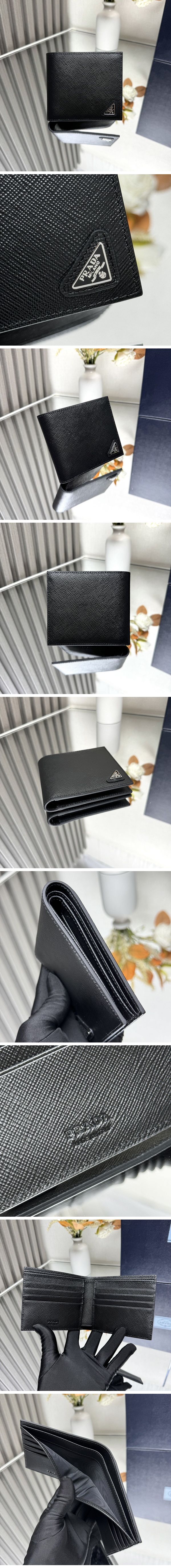Prada Saffiano Triangle Logo Wallet プラダ サフィアーノ トライアングル ロゴ ウォレット