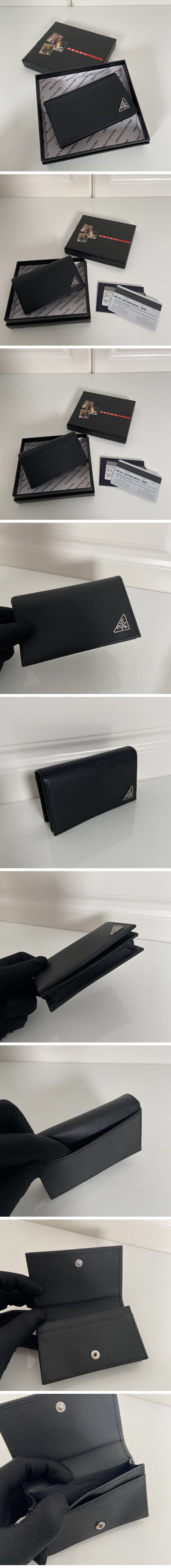 Prada Saffiano Leather Card Case プラダ サフィアーノ レザー カードケース ブラック