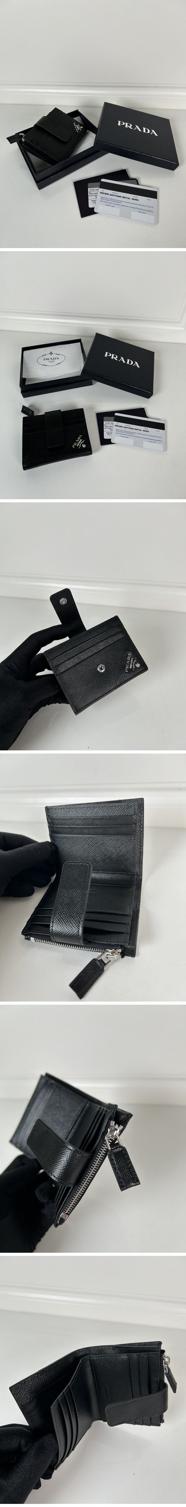 Prada Saffiano Triangle Logo Leather Card Wallet プラダ サフィアーノ トライアングルロゴ レザー カード ウォレット