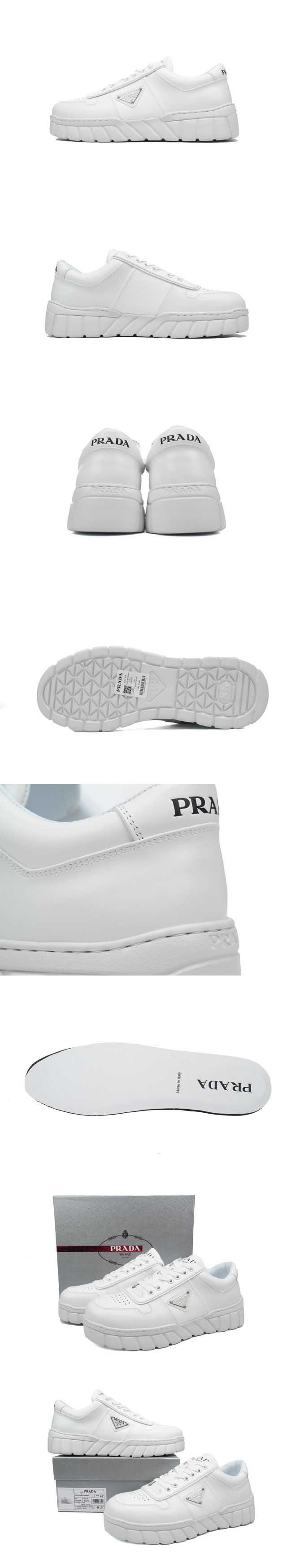 Prada Triangle Leather Sneaker プラダ トライアングル レザー スニーカー ホワイト