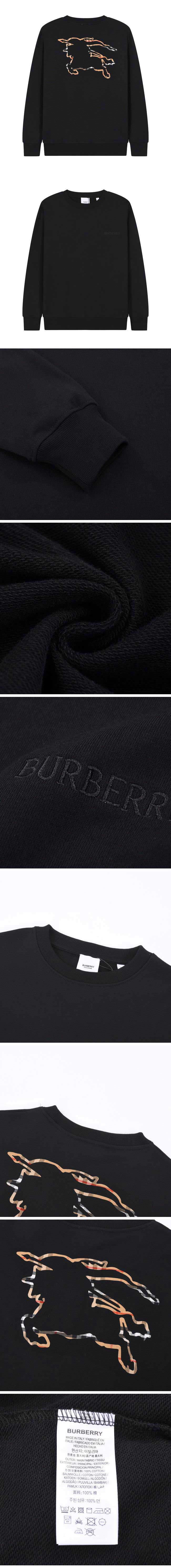 Burberry Check Line Sweat バーバリー チェック ライン スウェット ブラック