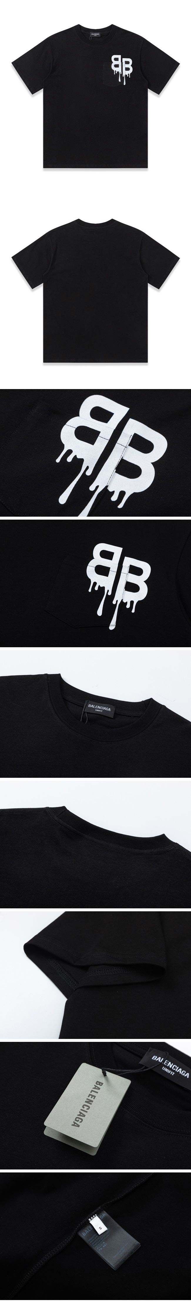 Balenciaga BB Paint Tee バレンシアガ BB ペイント Tシャツ ブラック